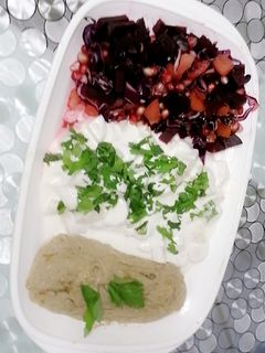صورة لوصفة بابا غنوج.. سلطة البطاطس بالمايونيز.سلطة اللهانه الحمراء
