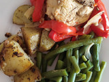 Almuerzo saludable 🍗 POLLO/VAINITAS/PAPAS para dieta 600kla