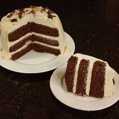 A picture of Chocolate Layer Cake With Whipped Salted Caramel Cream Filling and Frosting.