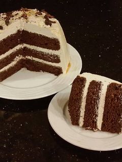 A picture of Chocolate Layer Cake With Whipped Salted Caramel Cream Filling and Frosting.