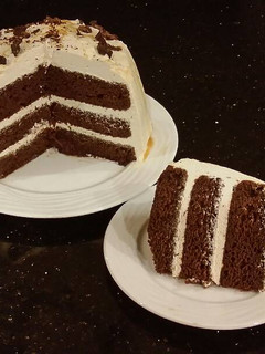 A picture of Chocolate Layer Cake With Whipped Salted Caramel Cream Filling and Frosting.