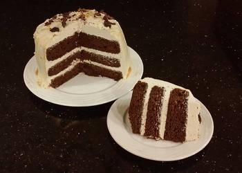 Popular Recipe Chocolate Layer Cake With Whipped Salted Caramel Cream Filling and Frosting Savory Delicious