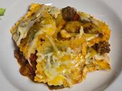 Una foto de ravioles con chorizo