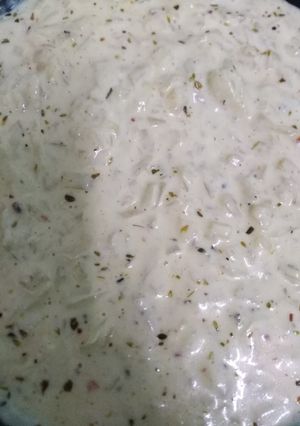 Una foto de Salsa de cebolla y queso