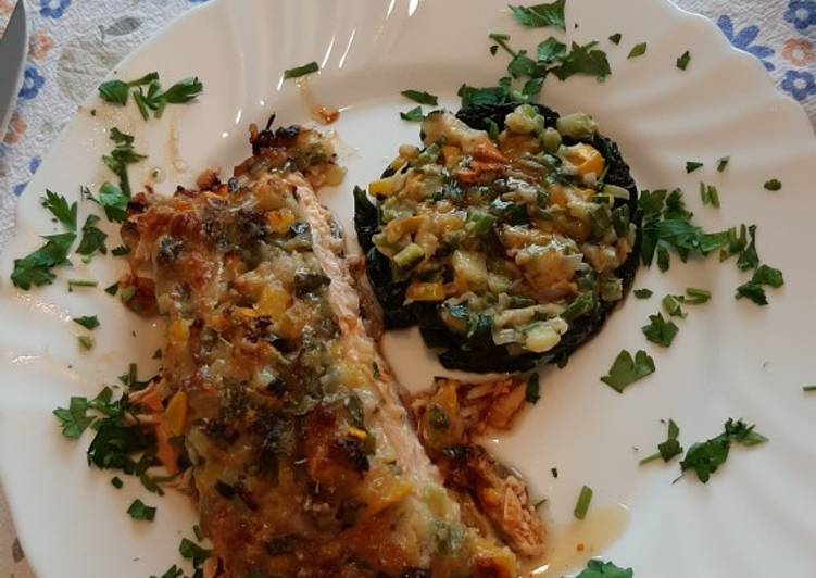 Recetta di Premiato Salmone e merluzzo con verdure gratinate glutenfree