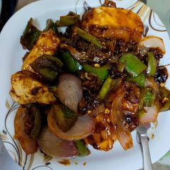 A picture of Dry Paneer Chilli.