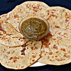 A picture of Sattu stuffed Paratha.