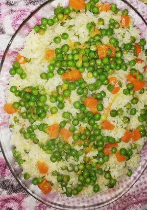 صورة لوصفة رز بالبازيلاء