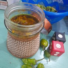 A picture of Masala bhari mirchen.
