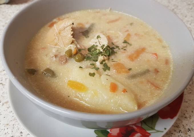 My Chunky Chicken and Veg Soup Meal. π