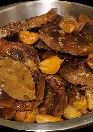 Fokhagymás, fűszeres tarja recept fotója