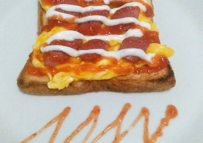 Cara Buat Roti toast egg sosis mayo Anti Gagal