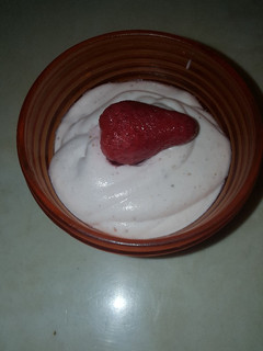 Una foto de Mousse de fresa