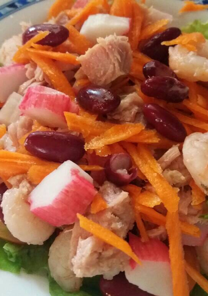 Una foto de Ensalada de alubias rojas