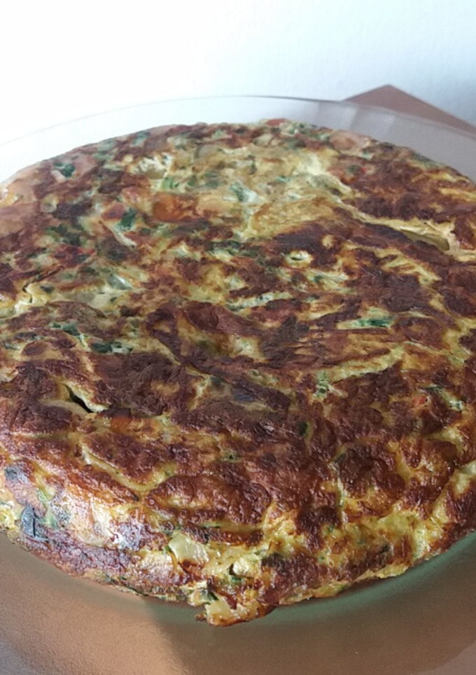 Una foto de Tortilla Mixta de Espinaca y Papa