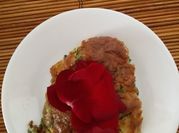 Una foto de souffle de espinaca sin harina