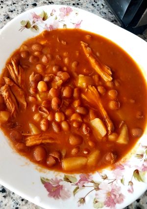 عکسی از دستور خوراک لوبیا با مرغ