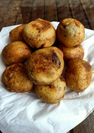 Foto resep Donat kentang kampung coklat lumer Ovomaltine(tanpa ulen)