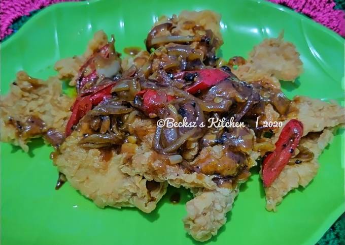 149. Ayam Crispy Saos Lada Hitam