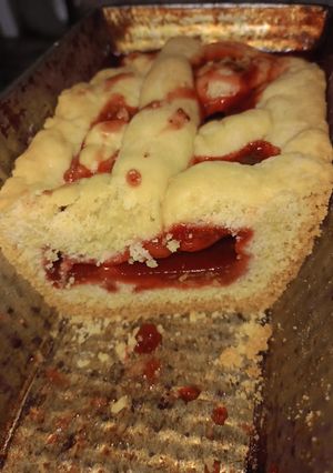 Una foto de Pastafrola de mermelada de frambuesa