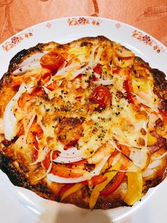 蛋餅皮披薩Pizza【超簡單】 的食譜成品照片