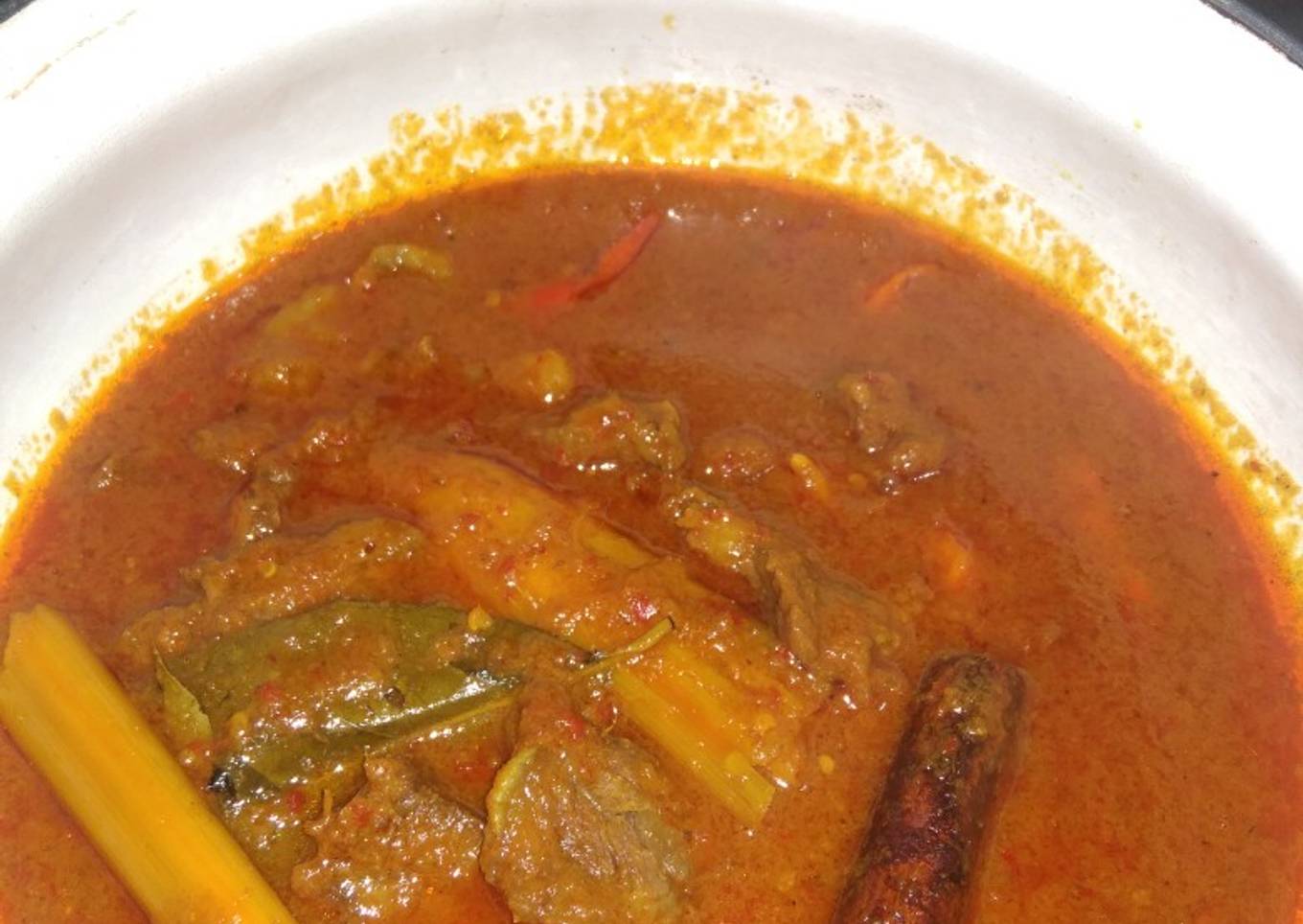 Rendang daging sapi kuah nyemek