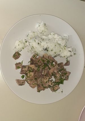 Una foto de Lengua a la vinagreta