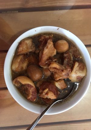 Hình của món Thịt nọng kho trứng cút,nước dừa bằng nồi Insant Pot 10 in 1.