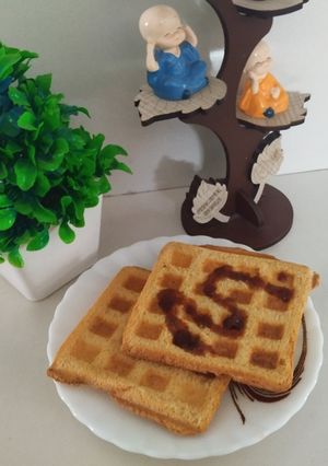 A picture of Semolina Maida & Vegetable Waffle (10 mins breakfast).