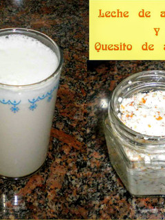 Una foto de Leche y queso untable de almendras (vegano)