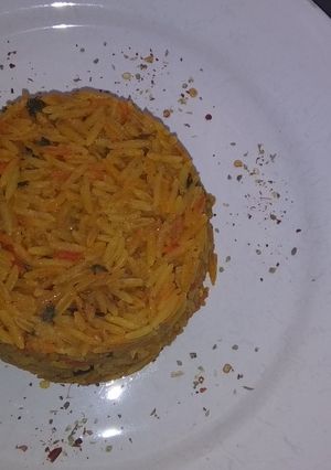A picture of Lamb biryani.