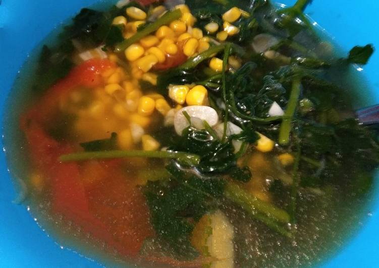 Sayur Bening (selada air) Teladak Jagung by dapur eNJi