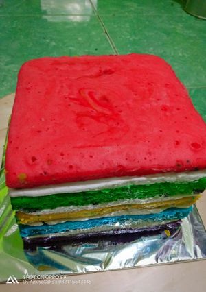 Foto resep Rainbow Cake irit telur