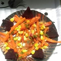 A picture of Honey Glazed carrots and beets.