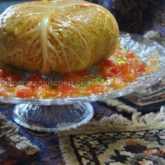 A picture of Stuffed whole cabbage.