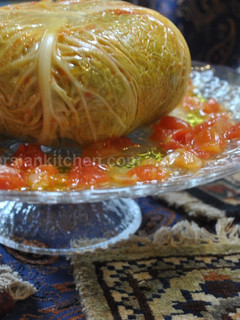A picture of Stuffed whole cabbage.