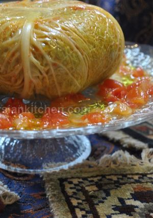 A picture of Stuffed whole cabbage.