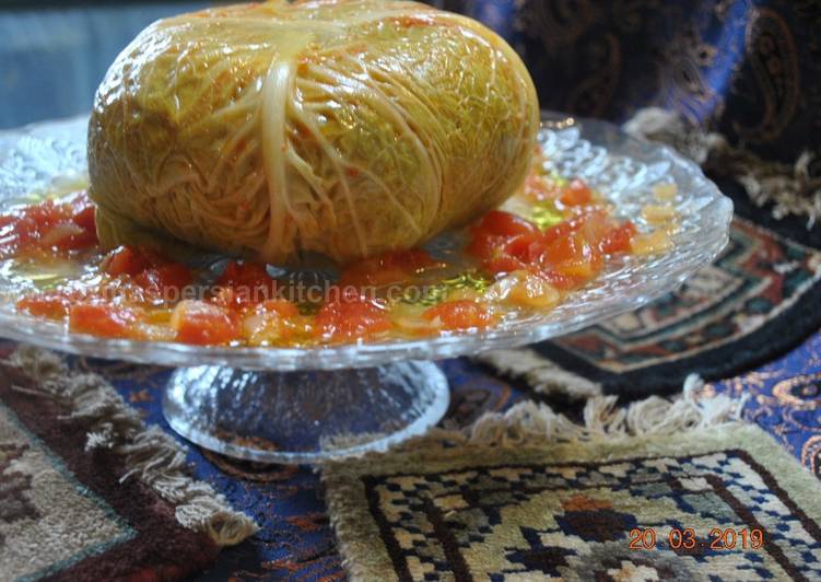 Easiest Way to Make Super Quick Homemade Stuffed whole cabbage