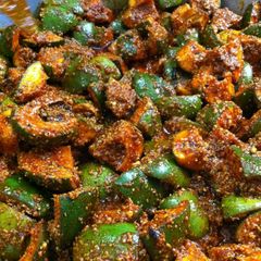 A picture of Mango Pickle Maharashtrian style.