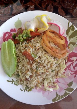 Foto resep Nasi goreng ijo teri medan