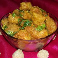 Masala soya chunks A picture of Masala soya chunks.