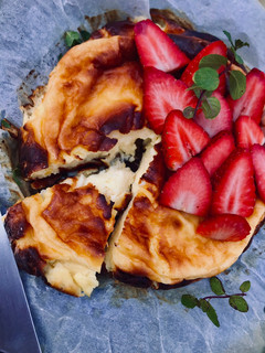 Una foto de Tarta de yogur griego