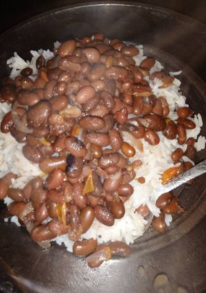 A picture of Rice and beans.