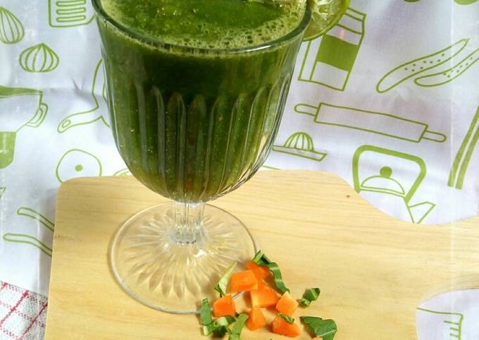 Resep Jus Sehat (Apel, Wortel, Sawi sendok, Jeruk nipis dan Vitamin C), Menggugah Selera