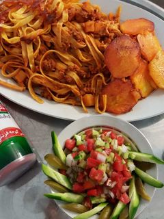 عکسی از دستور فتوچینی با سس گوجه