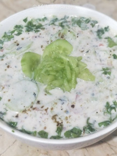 A picture of Cucumber Raita.