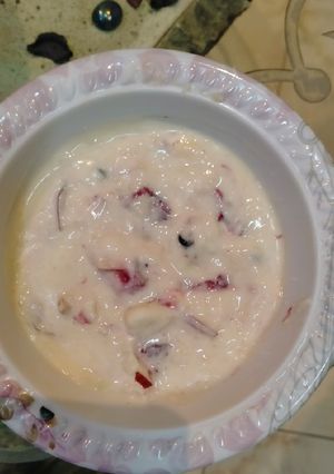 A picture of Fruit custard.