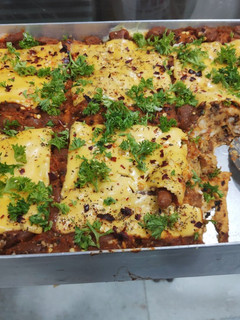 A picture of Baked makhni lasagna.