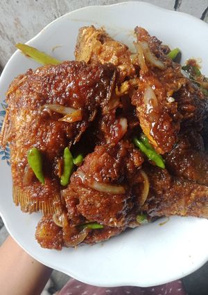Foto resep 18. Ikan mas bumbu kecap