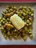 Habitas, bacalao y setas